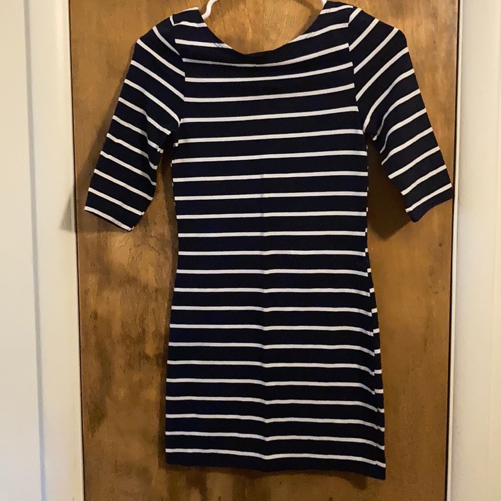 Striped skin tight dress